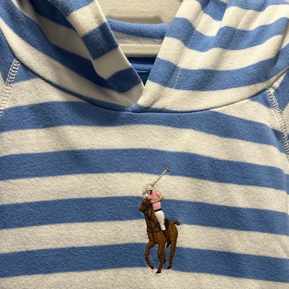 Polo Ralph Lauren O Ls Big Pony Stripe Hoodie Kids Size Large (12-14) - Picture 2 of 5